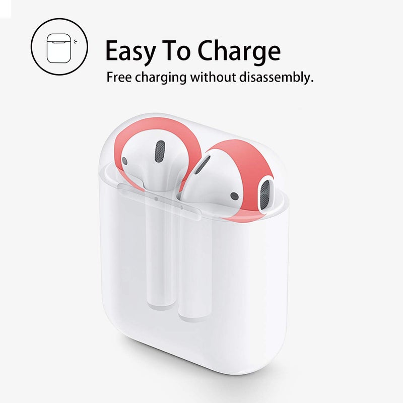 REEYEAR (Fit in Case)Silicone Protecitve Tips Ear Skins and Covers Replacement Anti Slip Soft eartips Compatible with Apple AirPods 1 & 2 or EarPods Headphones/Earphones/Earbuds (3 Pairs Clear) - Image 4